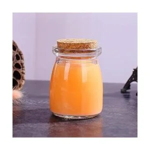 Ufrount Botellas decorativas de vidrio pequeñas con tapas_4