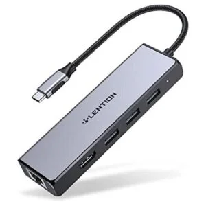 LENTION Hub USB C con adaptador Gigabit Ethernet 4K HDMI_1