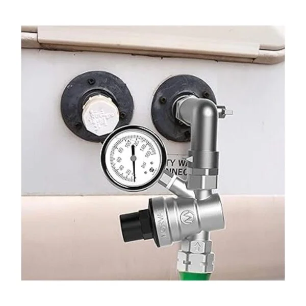 Morvat Regulador de presión de agua ajustable de latón_6