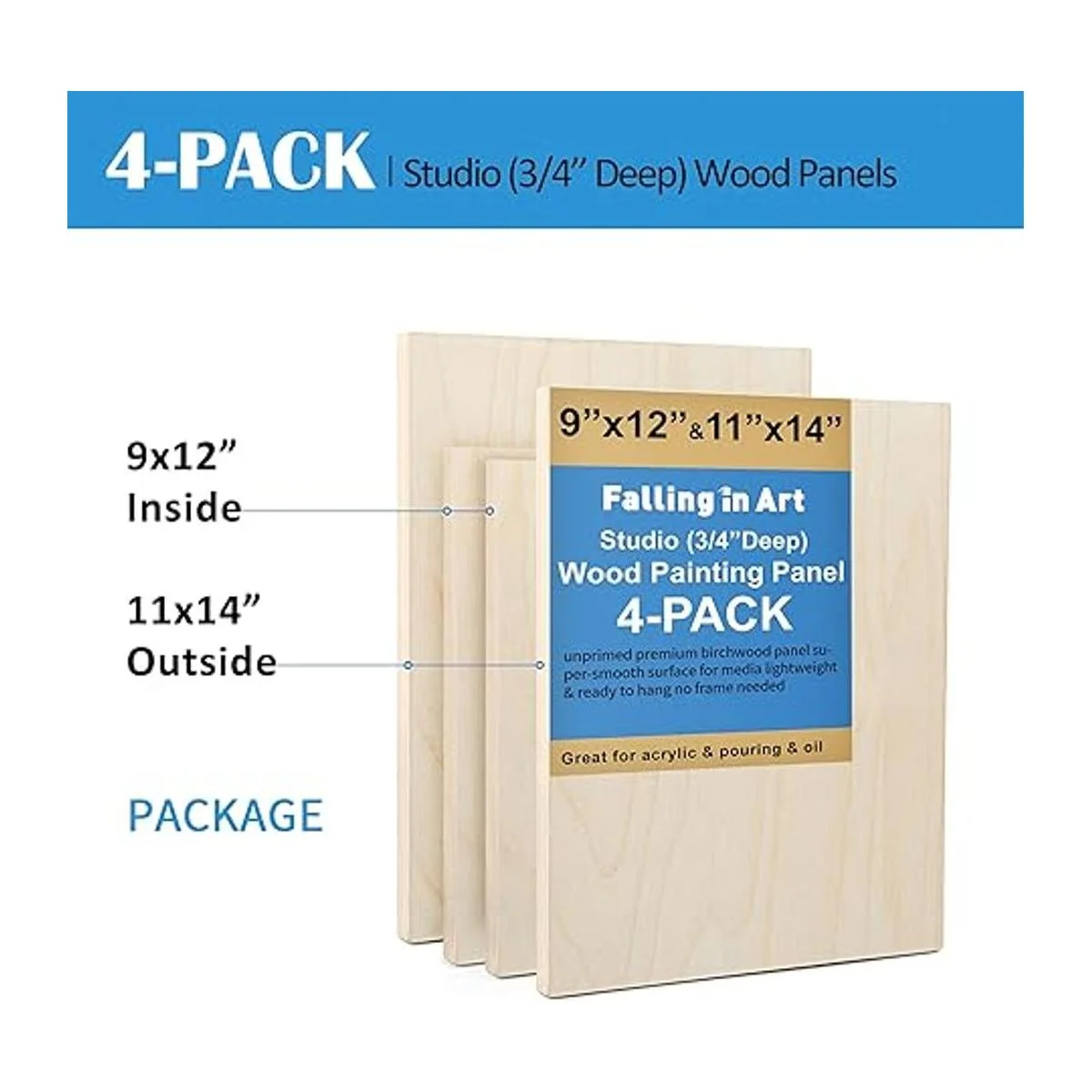 Kit de paneles de lienzo de madera de abedul sin acabar_2