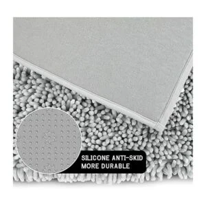 Yimobra Juego de alfombras de baño de 2 piezas lujosas_4