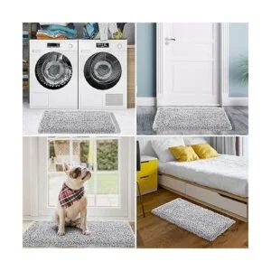 Yimobra Juego de alfombras de baño de 2 piezas lujosas_6