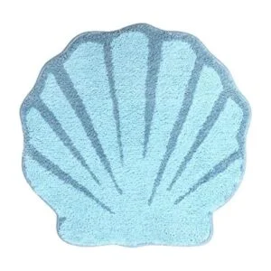 UNIBATH Alfombra de baño con diseño de concha de mar para_1