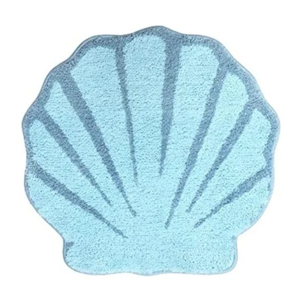 UNIBATH Alfombra de baño con diseño de concha de mar para_1