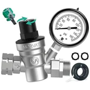 Morvat Regulador de presión de agua ajustable de latón_1
