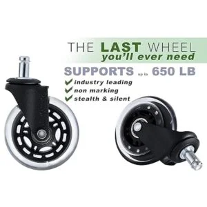 Office Factor Ruedas para silla de oficina juego de 5_2