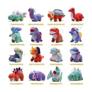 Juego de peluche de dinosaurio paquete de 16 mini_5