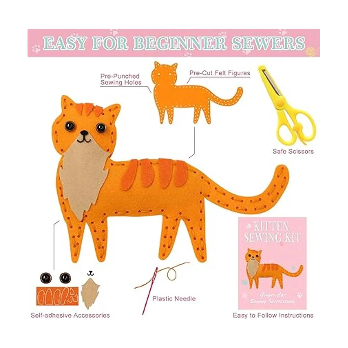 CiyvoLyeen Kit de manualidades de gatitos para niños_2