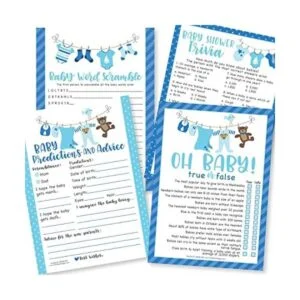 50 juegos de baby shower azules para niños 4 juegos de_1