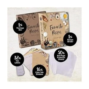 Carpeta de recetas kit organizador de página completa de_2