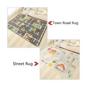 IKITOT Alfombra de juego para coches de juguete y tren_6