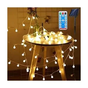 Cadena de luces solares de globo de 49 pies 100 LED 8_1