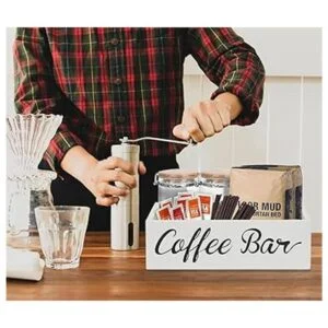 Organizador de estación de café de madera organizador de_2