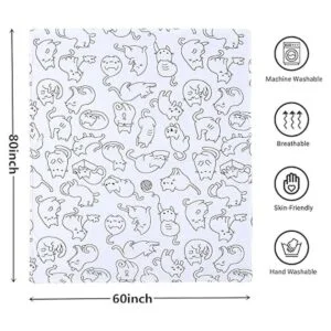 Sviuse Manta de gato para niños manta de sherpa con_4