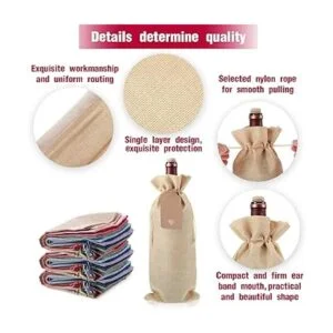 36 bolsas de vino de arpillera bolsa de regalo de vino_3