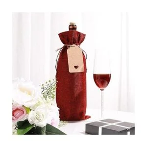 36 bolsas de vino de arpillera bolsa de regalo de vino_4