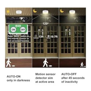 BIGMONAT Lámpara de techo inalámbrica para ducha con_2