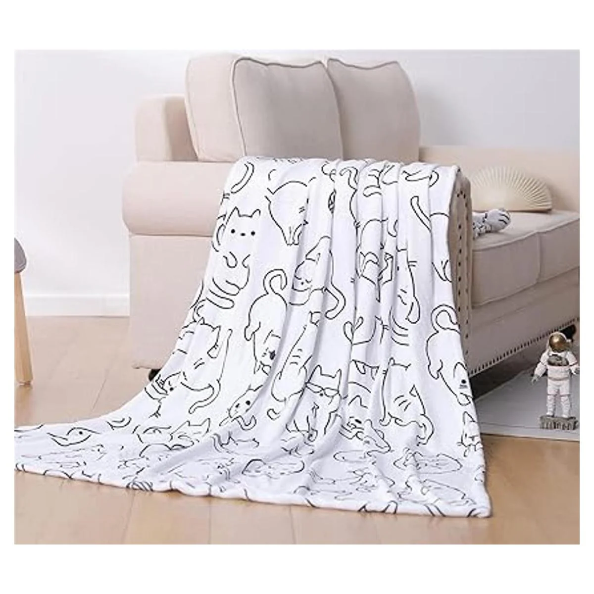 Sviuse Manta de gato para niños manta de sherpa con_6