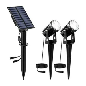 CREPOW Luces solares para exteriores focos solares 2 en 1_1