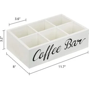 Organizador de estación de café de madera organizador de_7