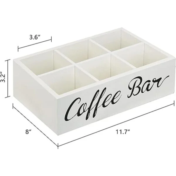 Organizador de estación de café de madera organizador de_7