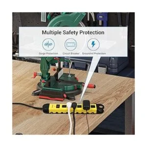 DEWENWILS Regleta de alimentación de metal protector de_3