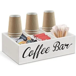 Organizador de estación de café de madera organizador de_1
