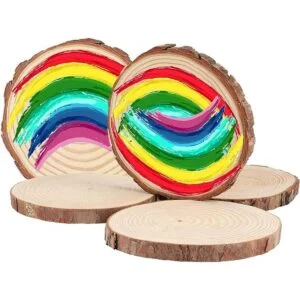 KOHAND 12 piezas de rodajas de madera de 6 a 7 pulgadas_6