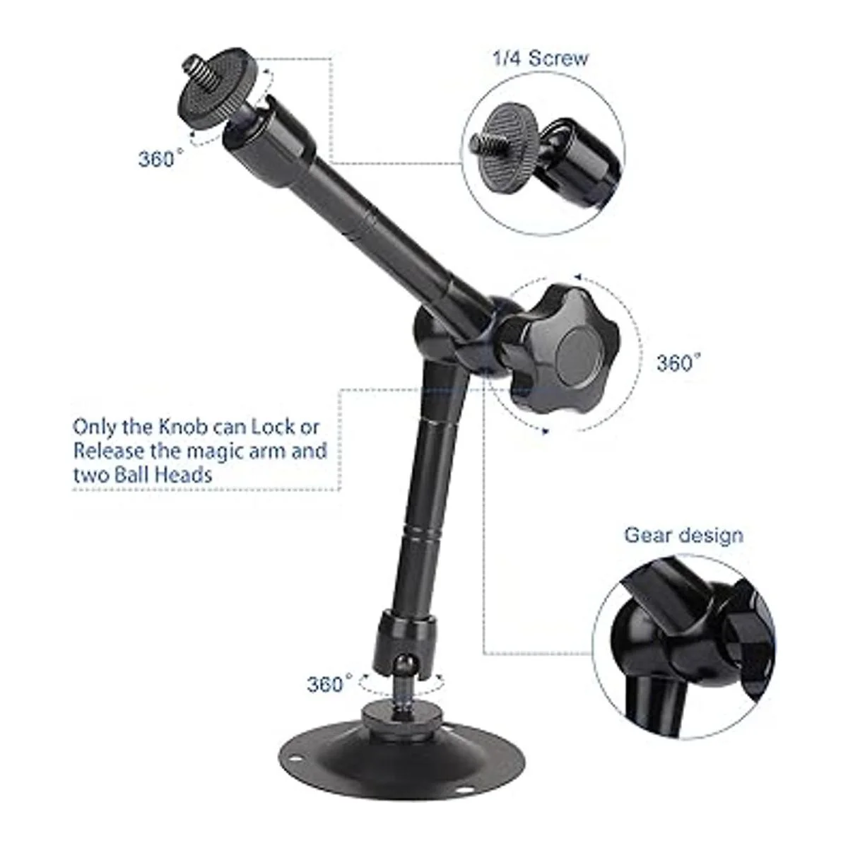 UYODM Paquete de 2 soportes articulados para montaje en_6