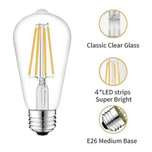 Bombilla Edison de 12 V 6 W E26 12 V equivalente a_5