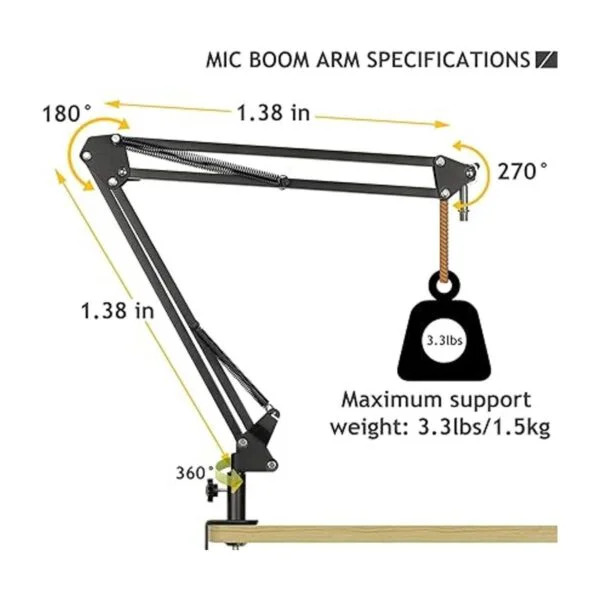 Razer Seiren Mini soporte de micrófono con suspensión de_5
