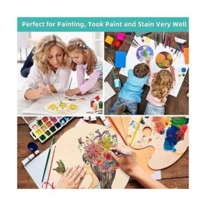 6 círculos redondos de madera sin acabar rebanadas de_7