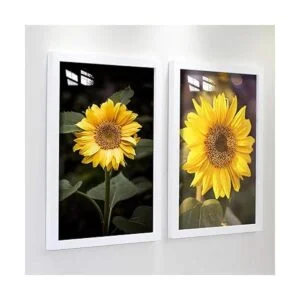 KAOIKO Marco de 16 x 20 pulgadas madera maciza blanca con_2