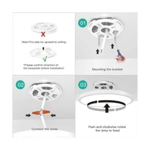 Lámpara de techo de montaje empotrado con control remoto_7