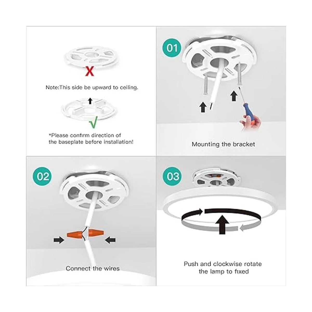 Lámpara de techo de montaje empotrado con control remoto_7
