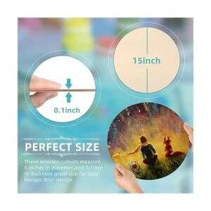 6 círculos redondos de madera sin acabar rebanadas de_3