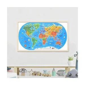Mideer Rompecabezas de mapa mundial para niños de 4 a 8_6