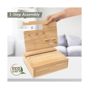 EcoLeafy Organizador de mesita de noche estación de_3