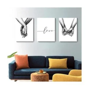Love and Hand in Hand in Hand Póster impreso en lienzo_2