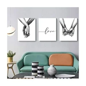 Love and Hand in Hand in Hand Póster impreso en lienzo_1