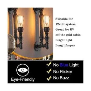 Bombilla Edison de 12 V 6 W E26 12 V equivalente a_6