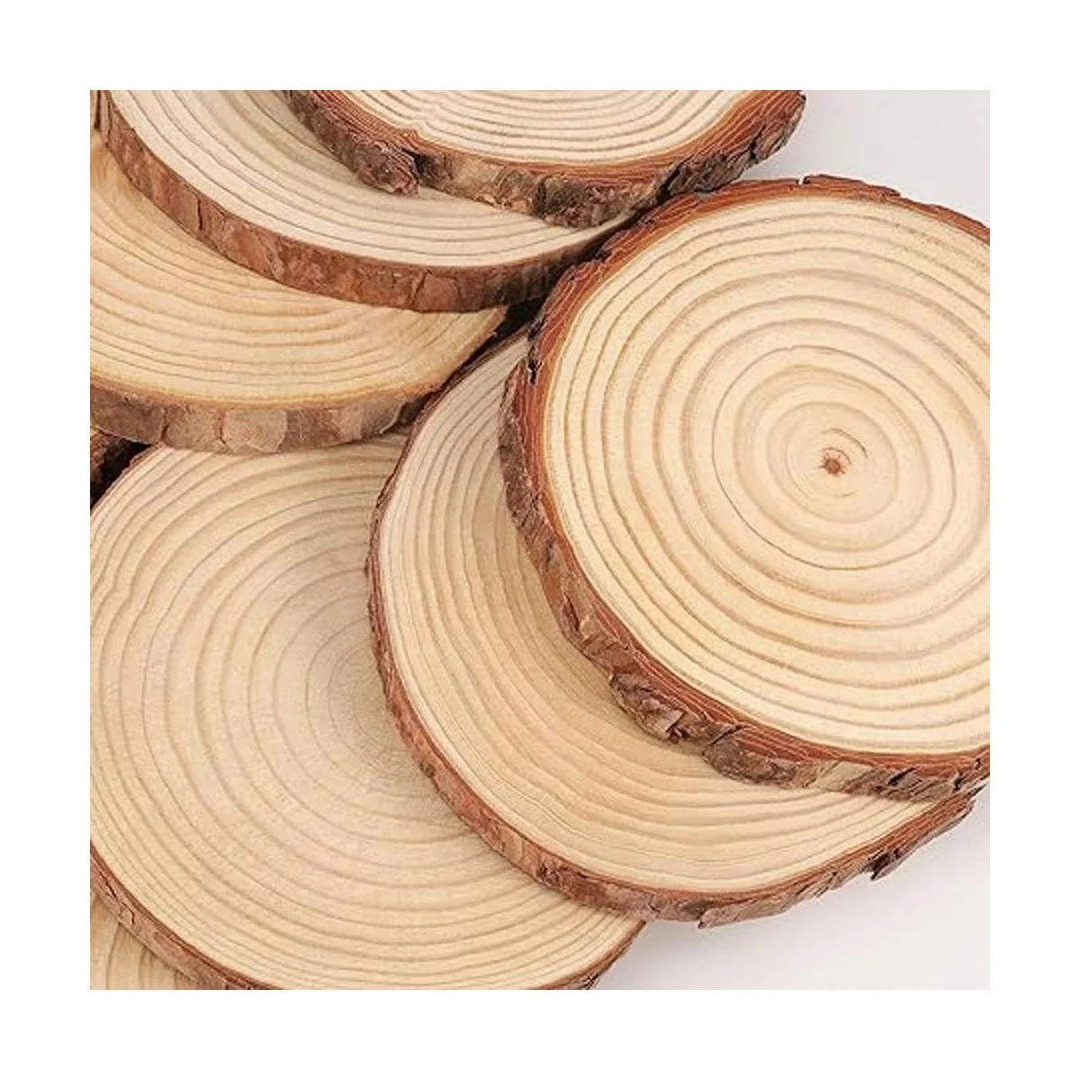 KOHAND 12 piezas de rodajas de madera de 6 a 7 pulgadas_3