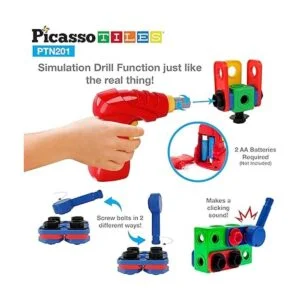 PicassoTiles Juguetes de aprendizaje STEM de 201 piezas de_3