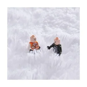 FJZFING Alfombra redonda blanca ultra suave de felpa_3