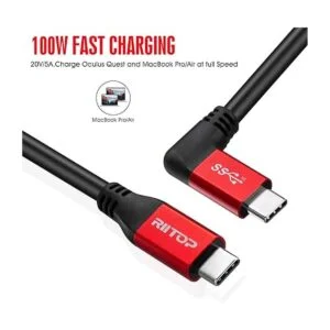 Cable USB C a C de 100 W 10 pies cable USB 3.1 C Gen_2