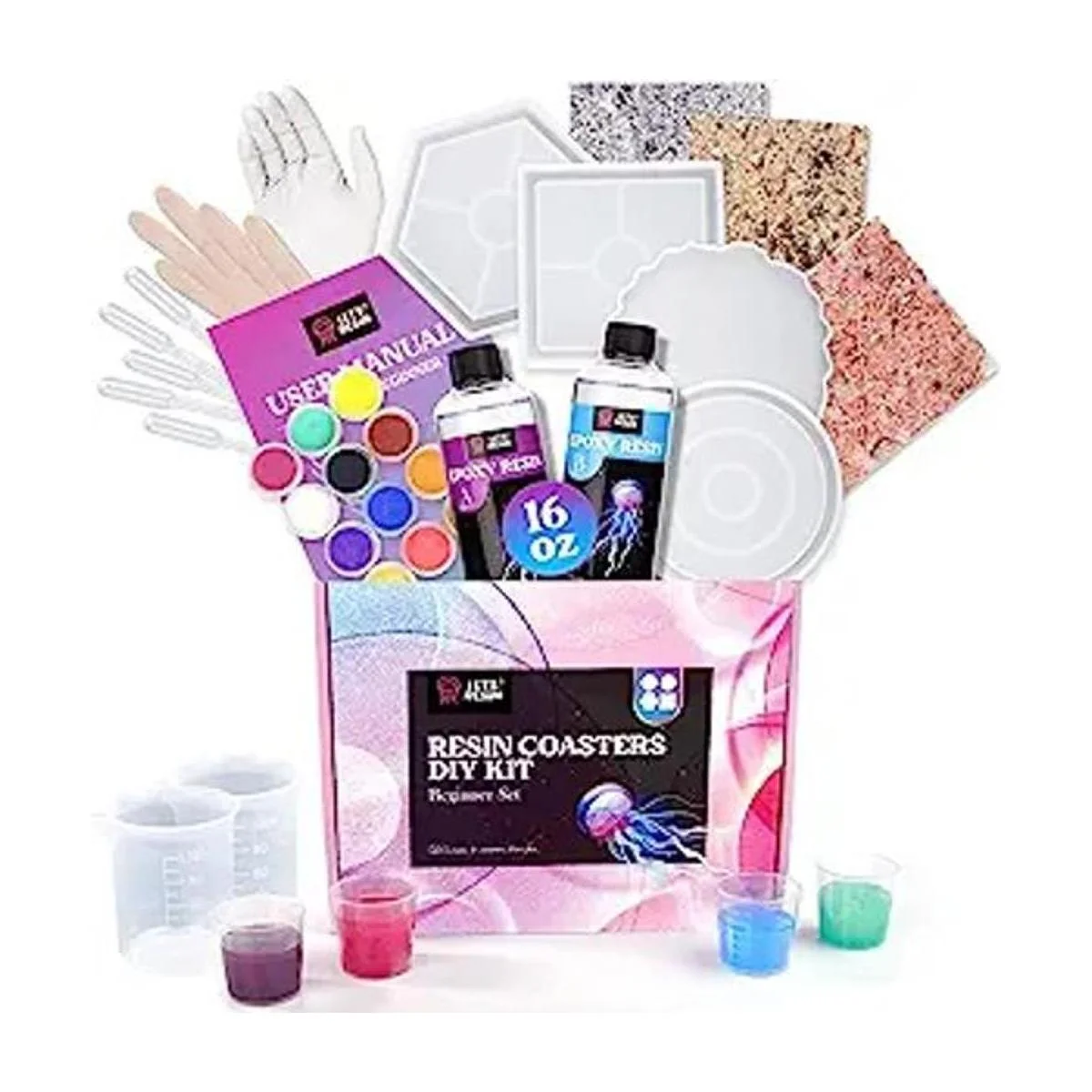 LETS Resin Kit de moldes para posavasos de resina kit de_1