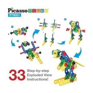 PicassoTiles Juguetes de aprendizaje STEM de 201 piezas de_4