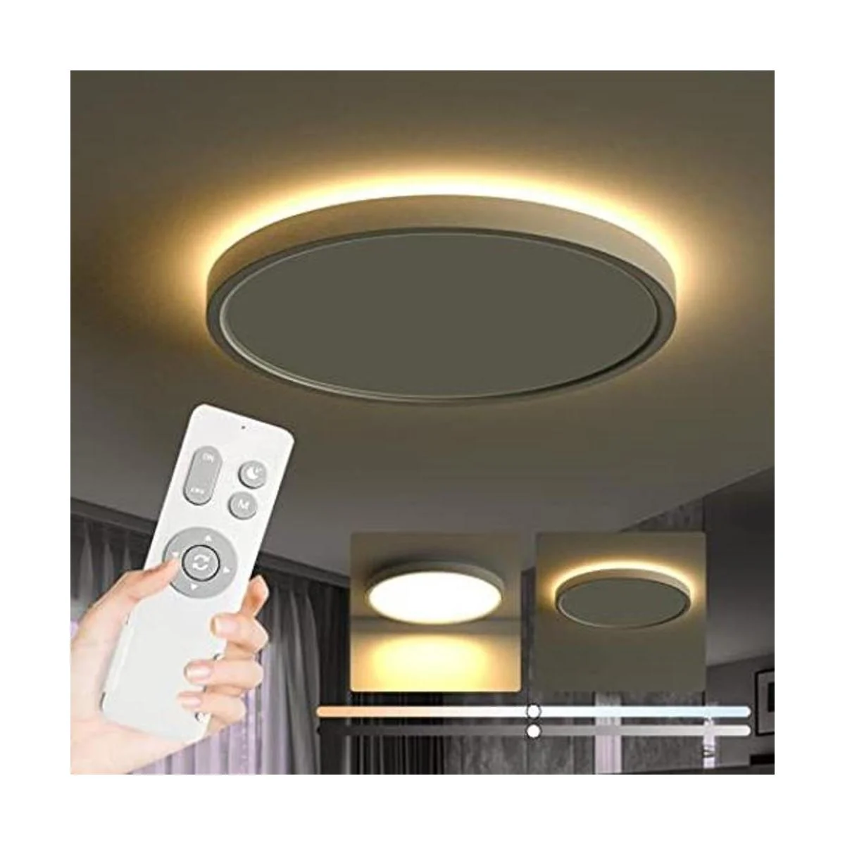 Lámpara de techo de montaje empotrado con control remoto_1