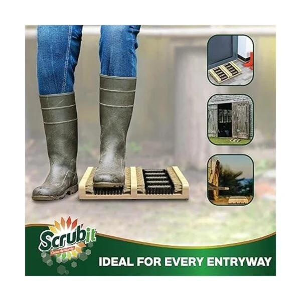 SCRUBIT Cepillo raspador de botas tapete plano para_6