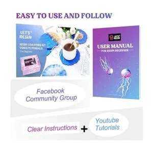 LETS Resin Kit de moldes para posavasos de resina kit de_5